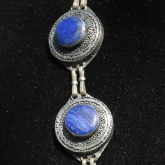 Lapis Lazuli Necklace Handmade Vintage Ethnic - Picture 2 of 9